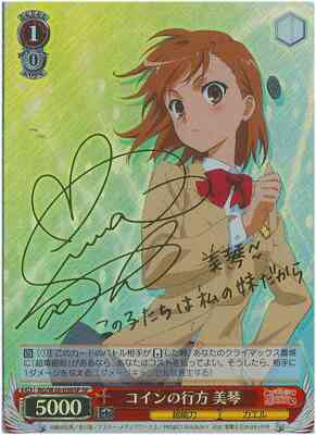 Mikoto, Where the Coin Goes RG/W26-056SP SP Foil & Signed