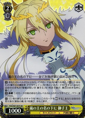 King of Lions, In the Name of the King of Storms FGO/S87-007S SR Foil