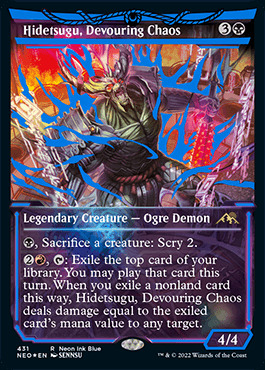 【EN】Hidetsugu, Devouring Chaos Foil Neon Ink Blue