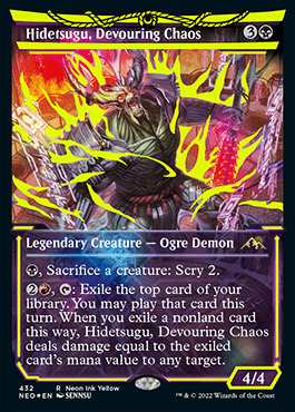【EN】Hidetsugu, Devouring Chaos Foil Neon Ink Yellow